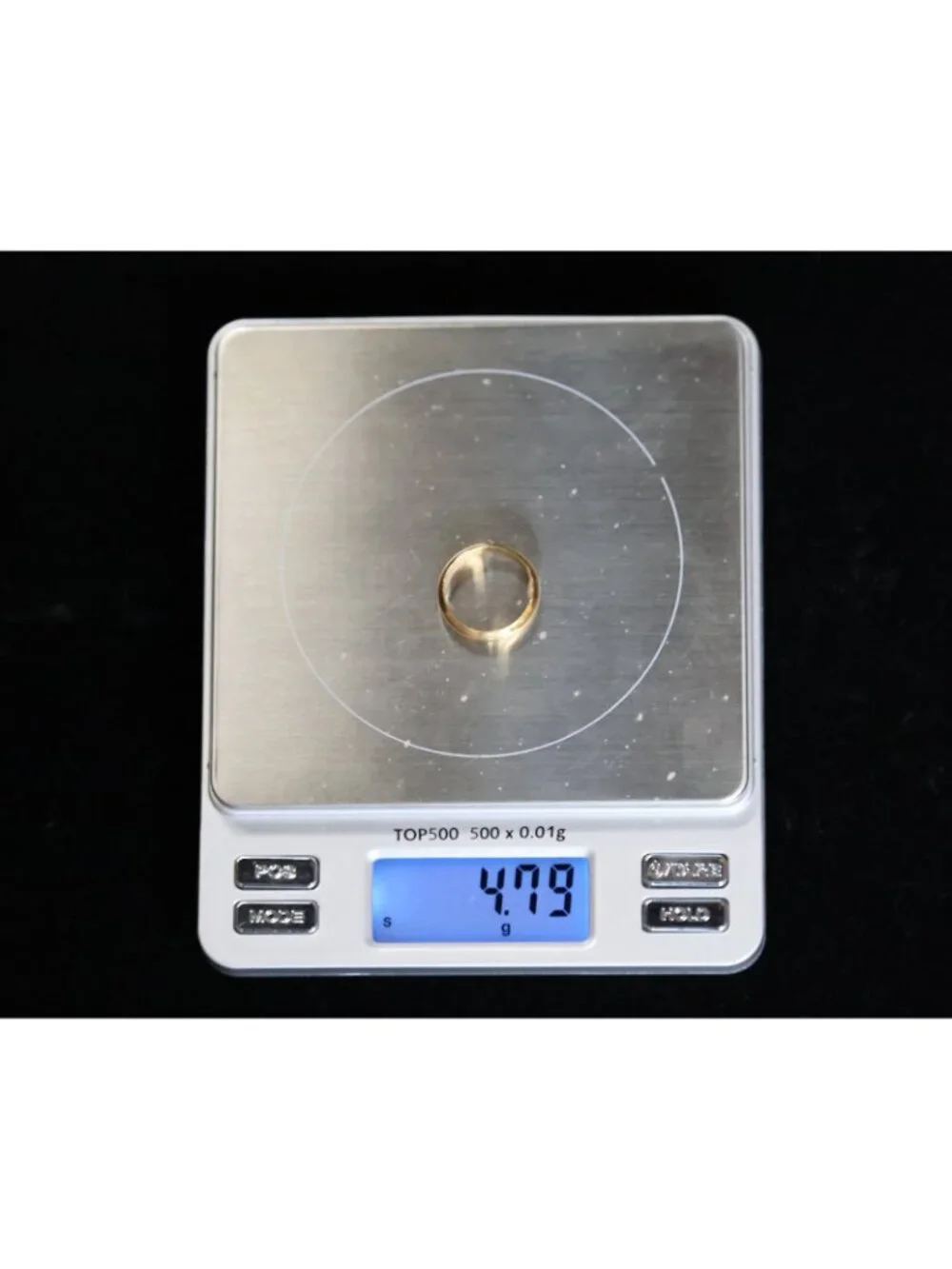 Unique 23K Karat Solid Yellow Gold Designer Polished Wedding Band Ring Size 5.50